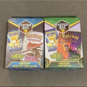 Pokémon TCG Mystery Power Boxes - NEW SEALED 1 Blue & 1 Green